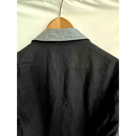 ts(s) Mens Linen Cotton Blazer Sportcoat Patchwork Colorblock Office Career sz M - Picture 6 of 12